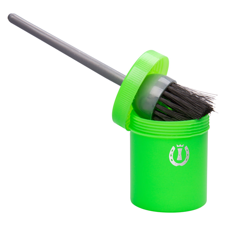 Imperial Riding Hoof Oil Brush with Container - Neon Green