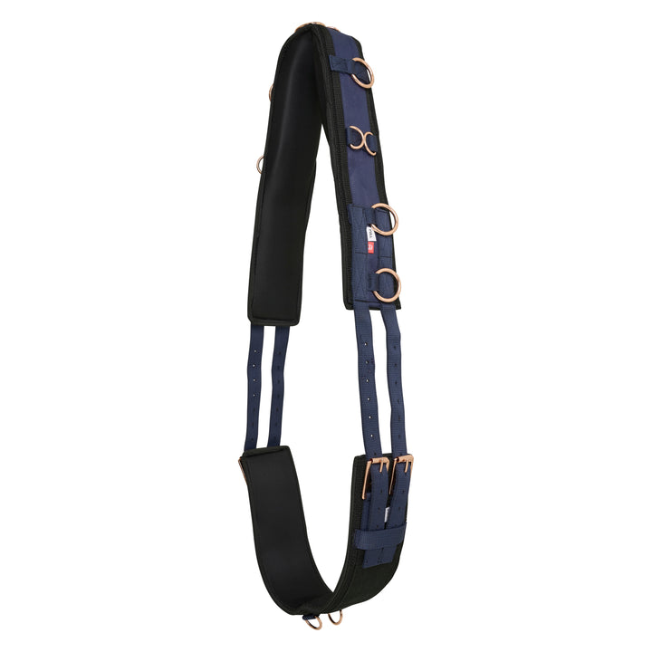 Imperial Riding Lunging Girth Deluxe Extra - Navy/Rose Gold