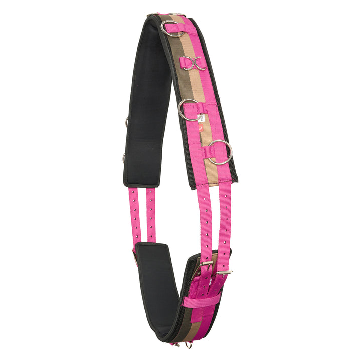 Imperial Riding Lunging Girth Deluxe Extra - Multi Flower Pink