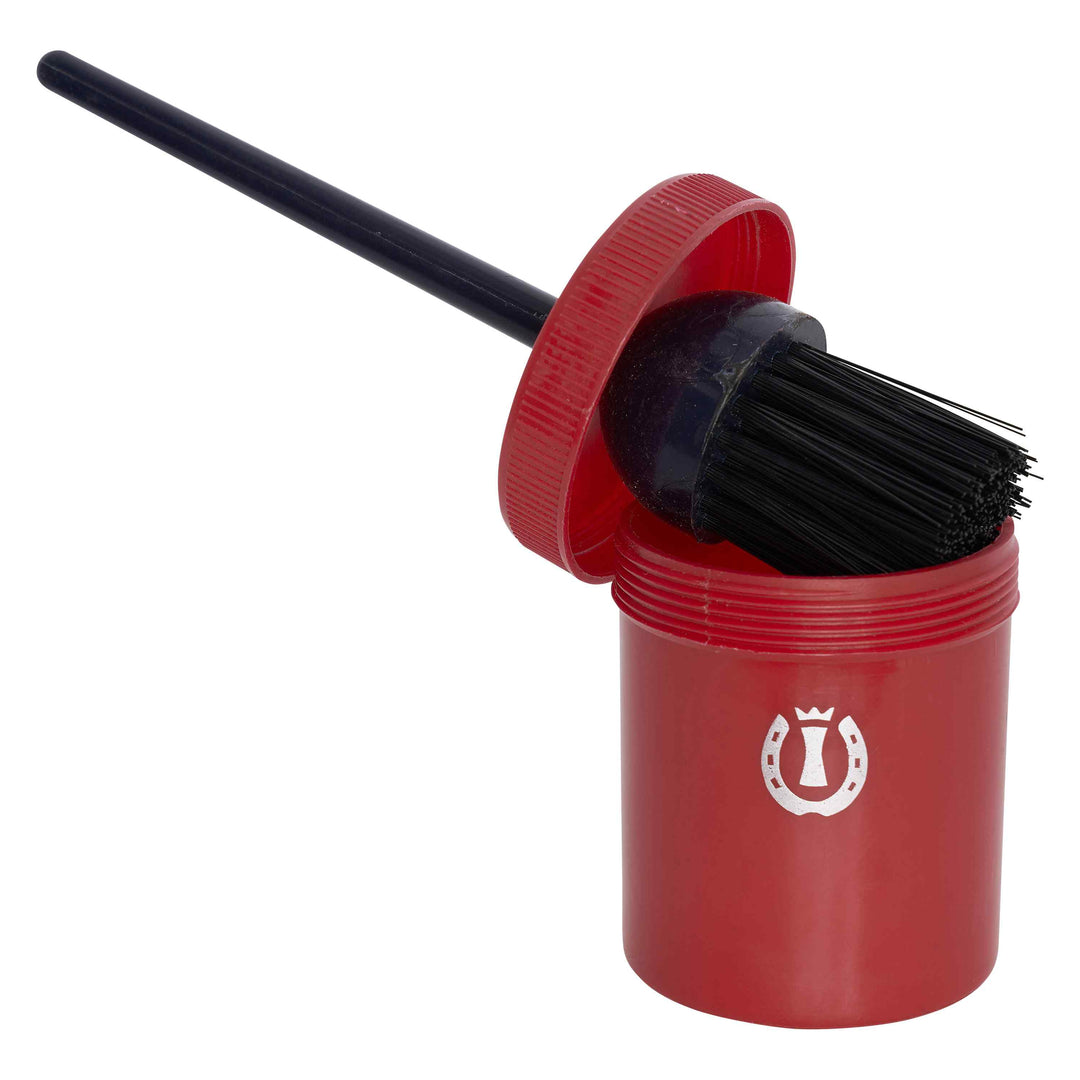 Imperial Riding Hoof Oil Brush with Container - Tango Red