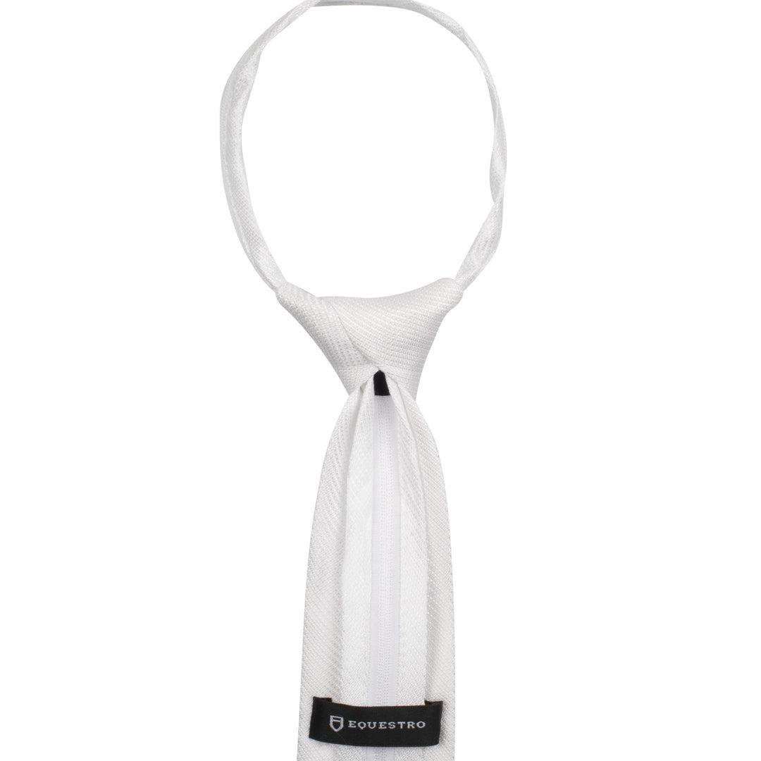 Equestro Honeycomb Competition Tie - White
