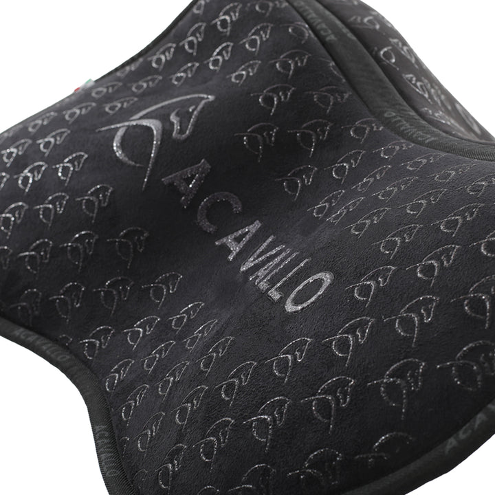 Acavallo Memory Foam Classic Suede Silicone Grip Half Pad - Black