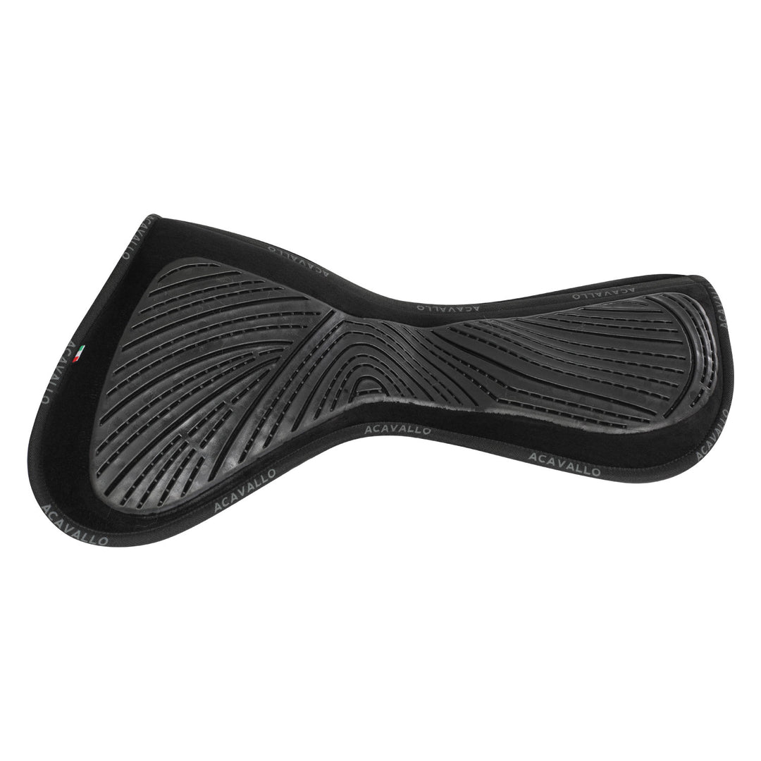 Acavallo Memory Foam Classic Gel Grip Half Pad - Close Contact - Black