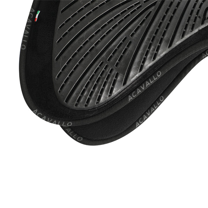 Acavallo Memory Foam Classic Gel Grip Half Pad - Close Contact - Black
