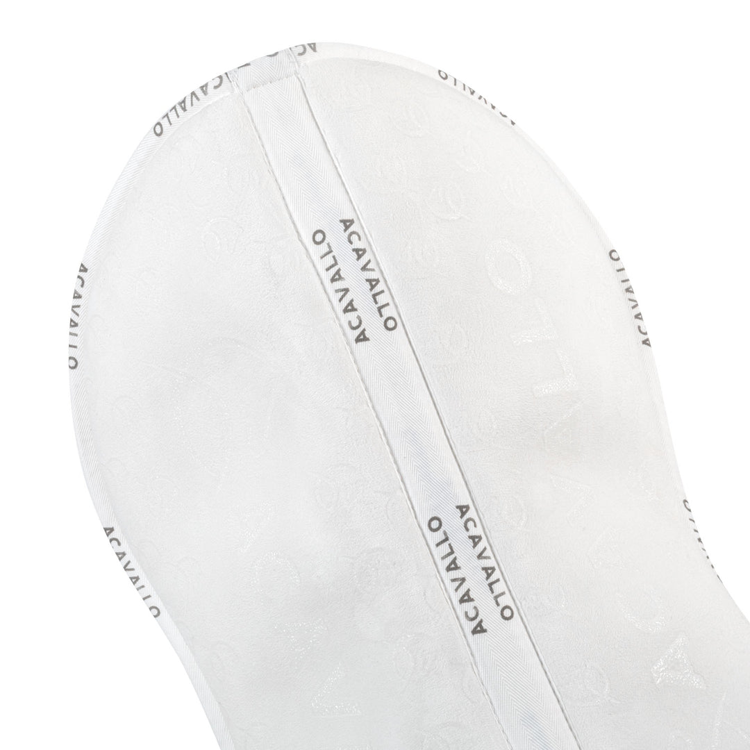Acavallo Memory Foam 3D Spacer Silicone Grip Half Pad - Jumping - White