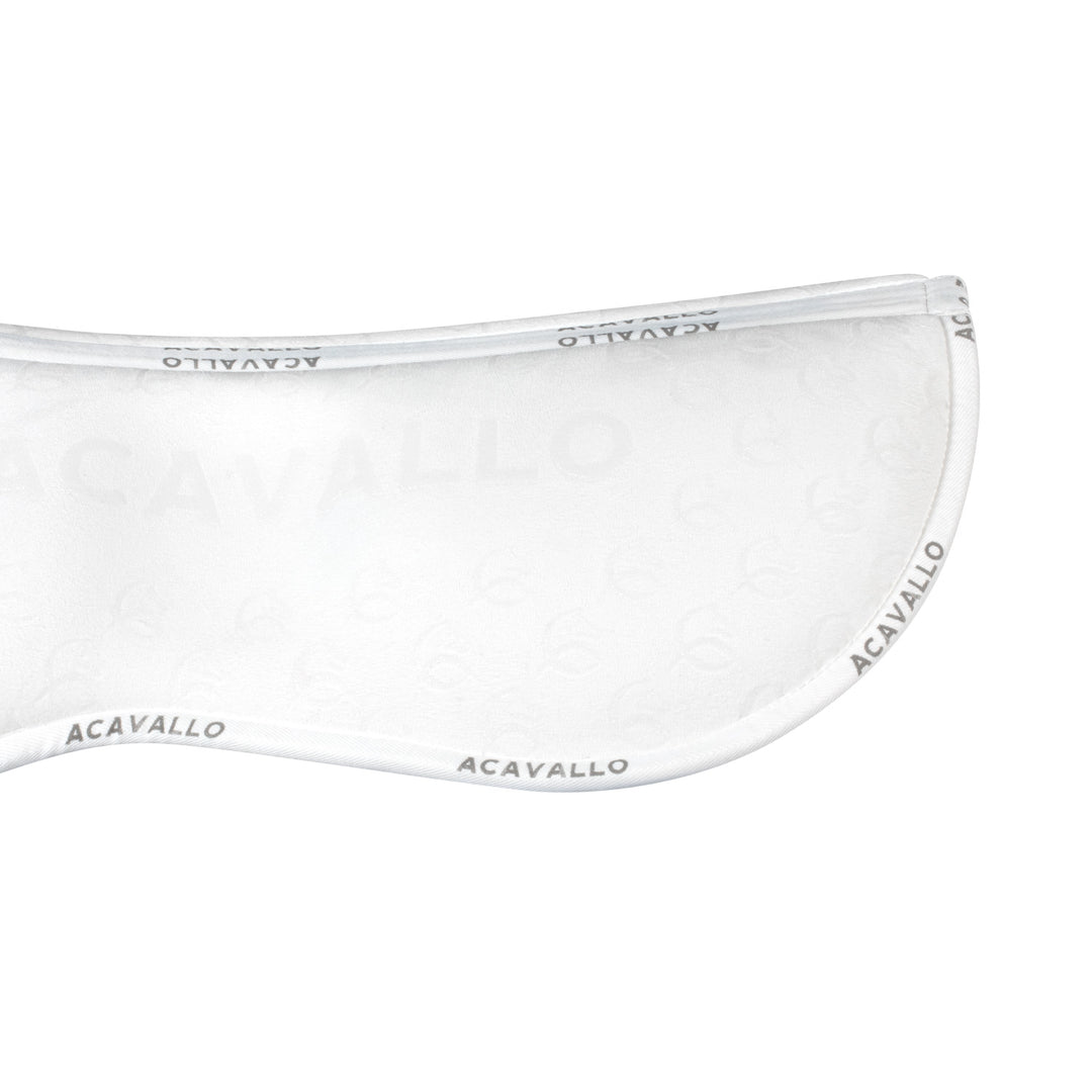 Acavallo Memory Foam 3D Spacer Silicone Grip Half Pad - Jumping - White