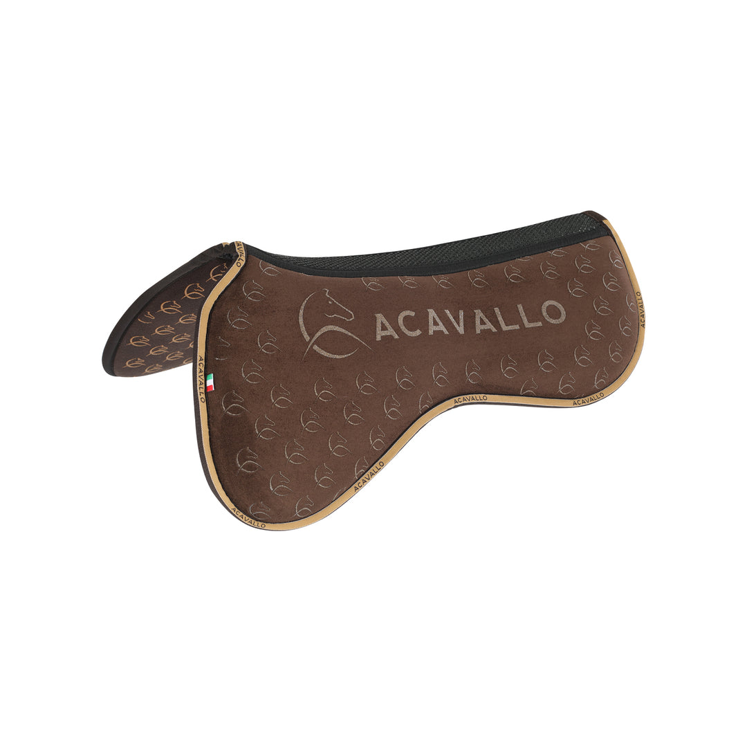 Acavallo Memory Foam 3D Spacer Silicone Grip Half Pad - Jumping - Brown