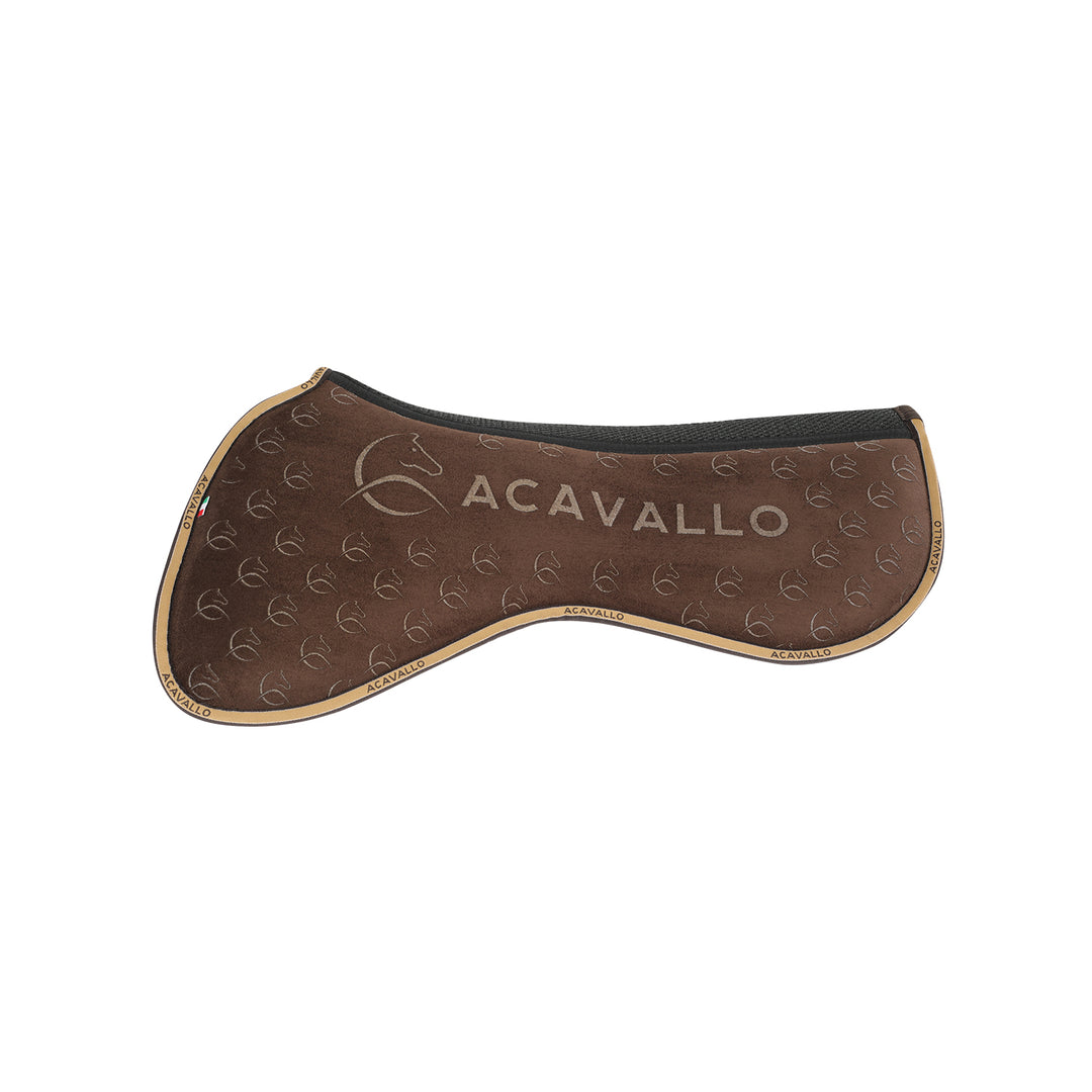 Acavallo Memory Foam 3D Spacer Silicone Grip Half Pad - Jumping - Brown