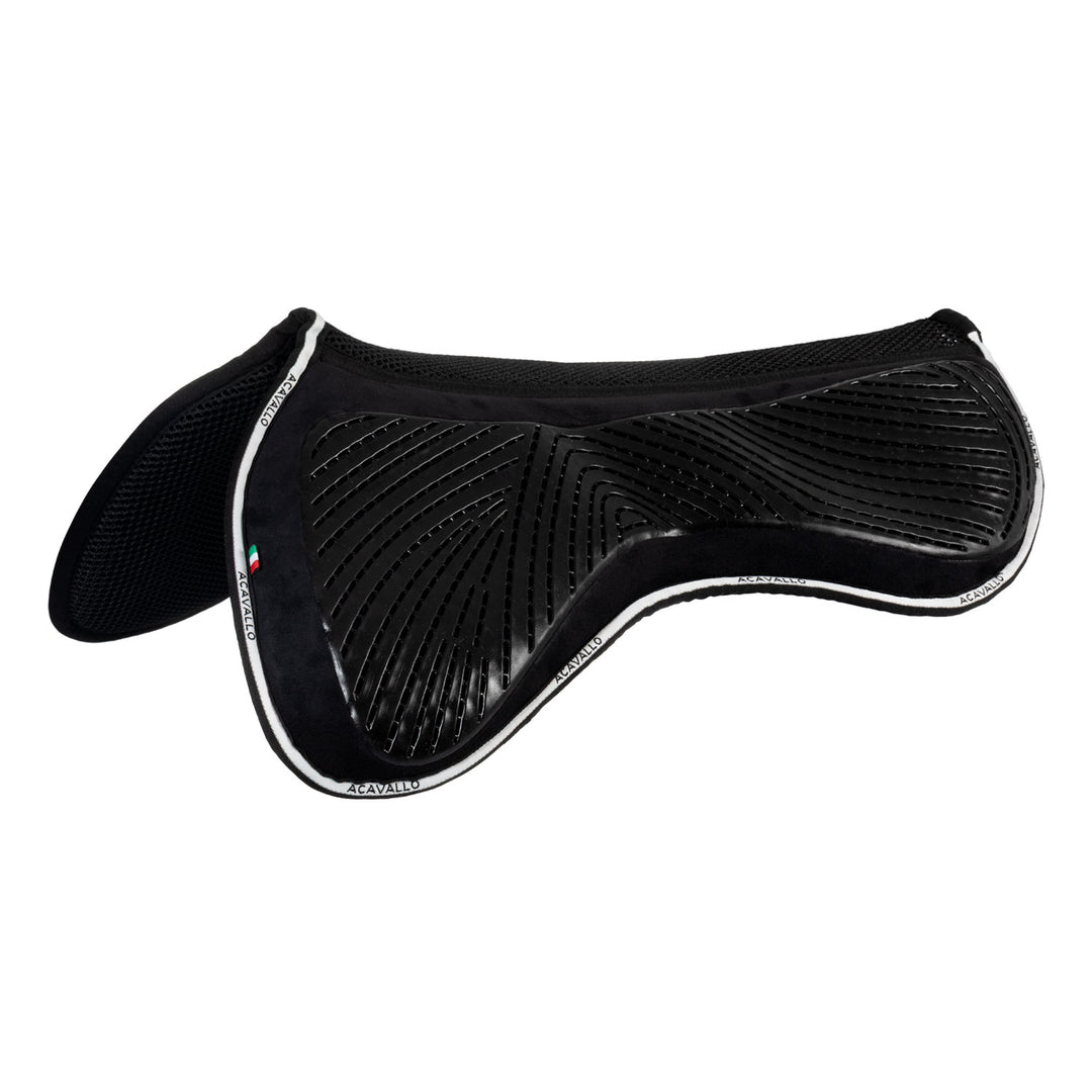 Acavallo Memory Foam 3D Spacer Gel Grip Half Pad - Jumping - Black
