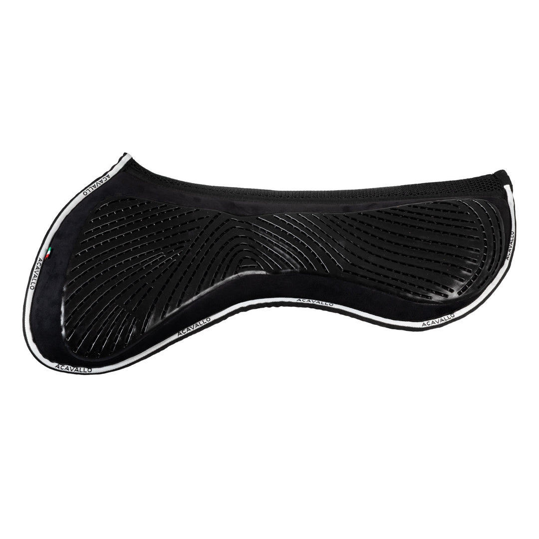 Acavallo Memory Foam 3D Spacer Gel Grip Half Pad - Jumping - Black