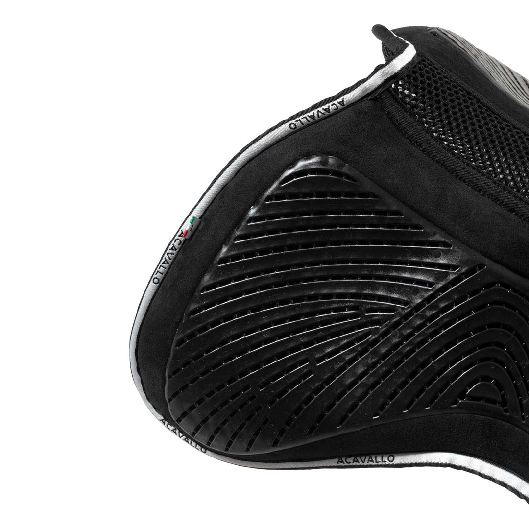 Acavallo Memory Foam 3D Spacer Gel Grip Half Pad - Jumping - Black