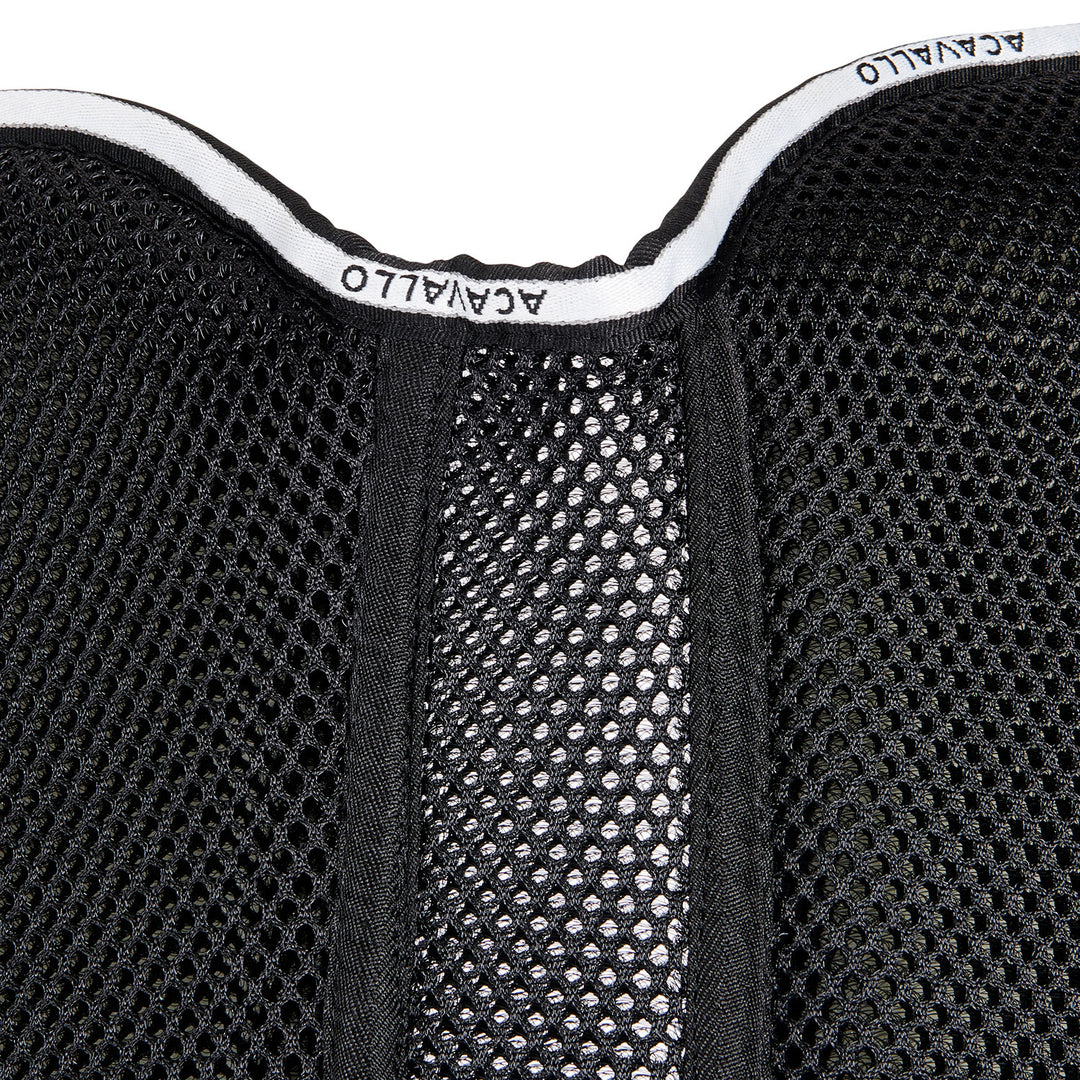 Acavallo Memory Foam 3D Spacer Microfleece Half Pad - Jumping - Black