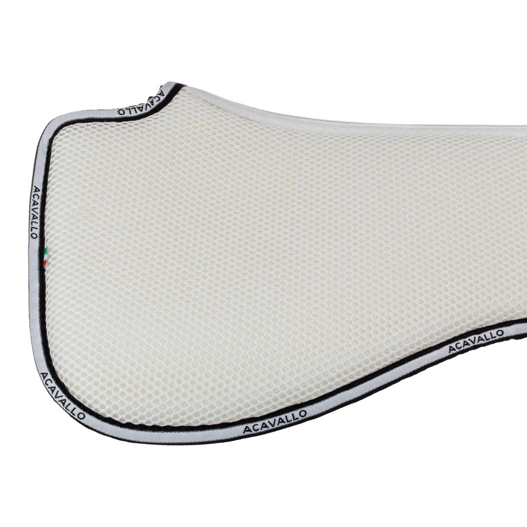 Acavallo Memory Foam 3D Spacer Microfleece Half Pad - Dressage - White