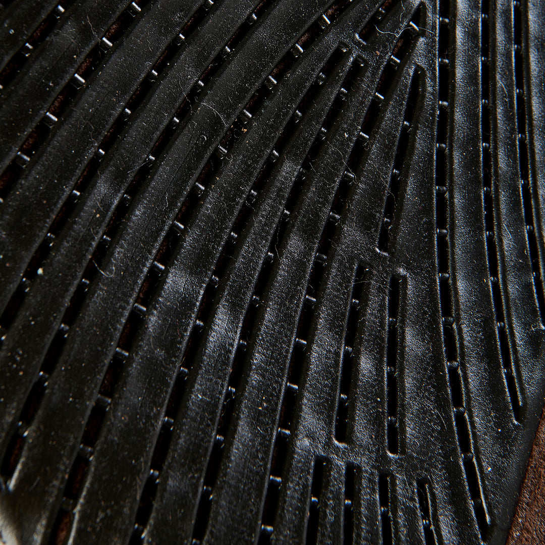 Acavallo Saddle Pad JS Classic Numnah Gel Grip - Brown - Sheepskin Brown