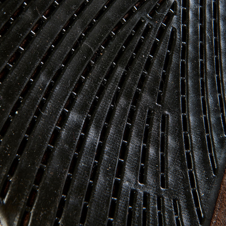 Acavallo Saddle Pad JS Classic Numnah Gel Grip - Brown - Sheepskin Brown