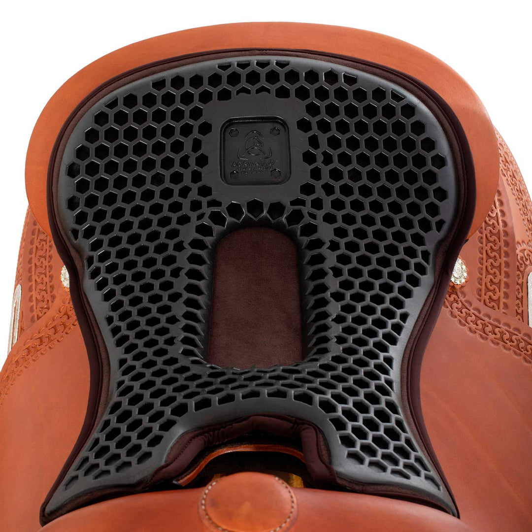 Acavallo Ortho-Pubis Seat Saver Hexagonal Gel-Out Dri-Lex 20mm - Brown