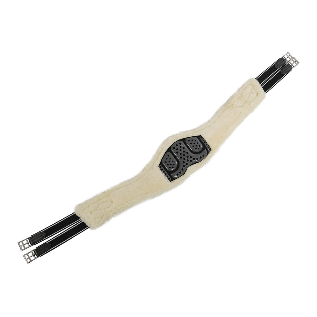 Acavallo Jumping Girth Classic Gel Faux Sheepskin - Black