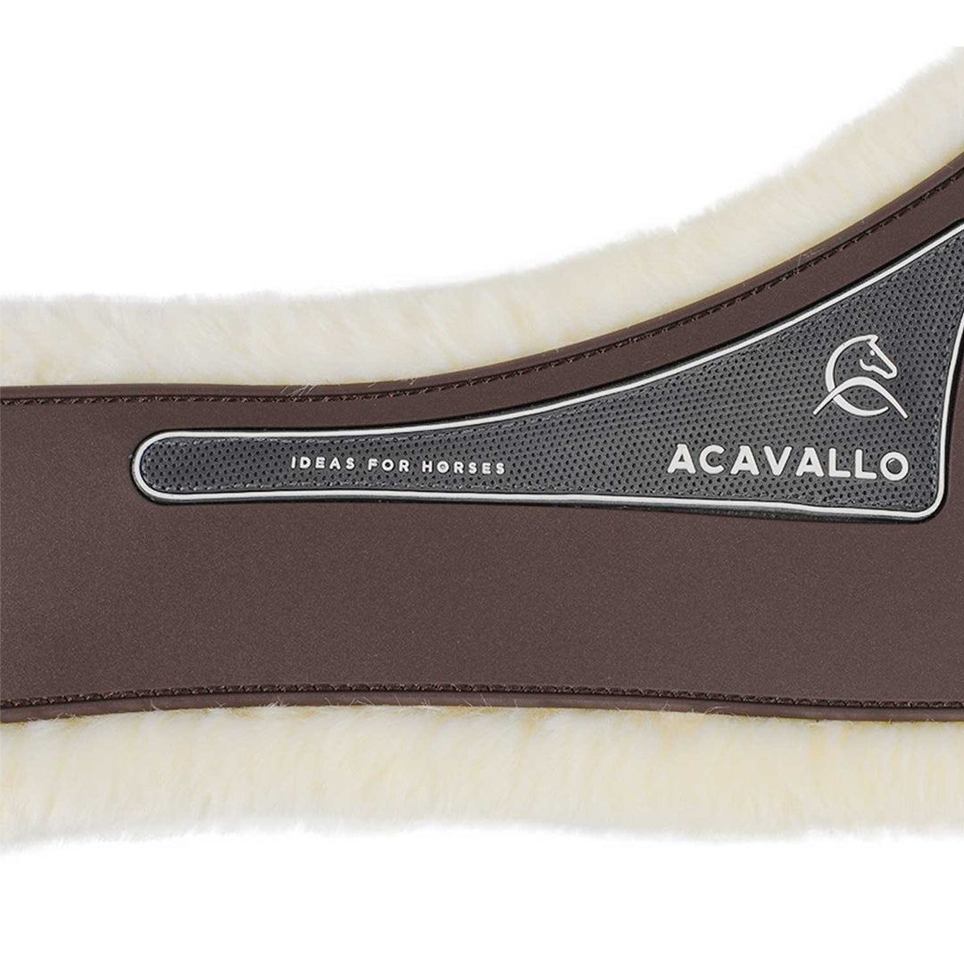 Acavallo Jumping Girth Classic Gel Faux Sheepskin - Dark Brown