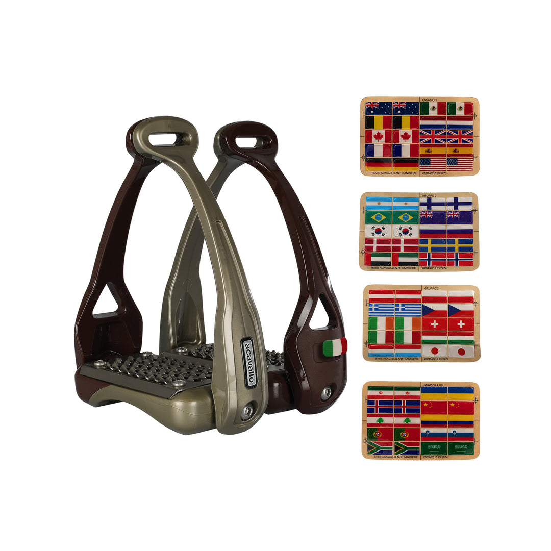Acavallo Opera Stirrups - Brown