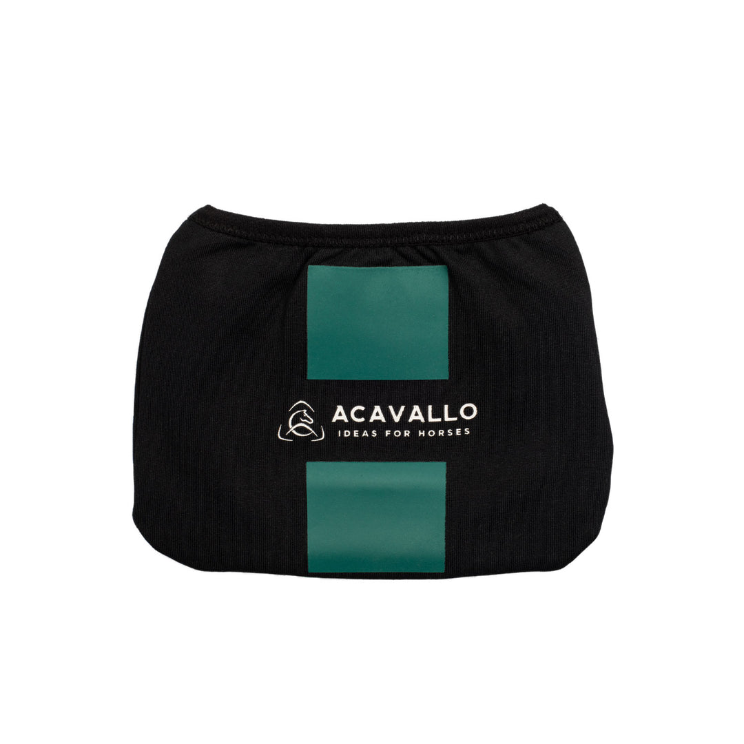 Acavallo Stirrup Covers with Logo - Black