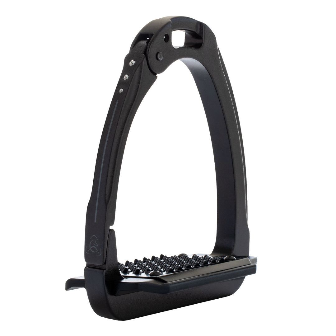 Acavallo Arena Aluplus 2.0 Stirrups Crystals - Total Black