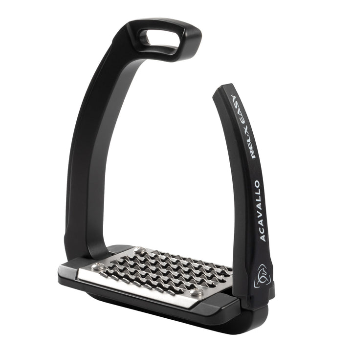 Acavallo Rel-X Easy Stirrups Shaped Arm - Black