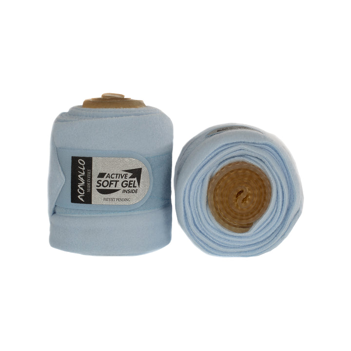 Acavallo Gel and Fleece Bandages - Light Blue