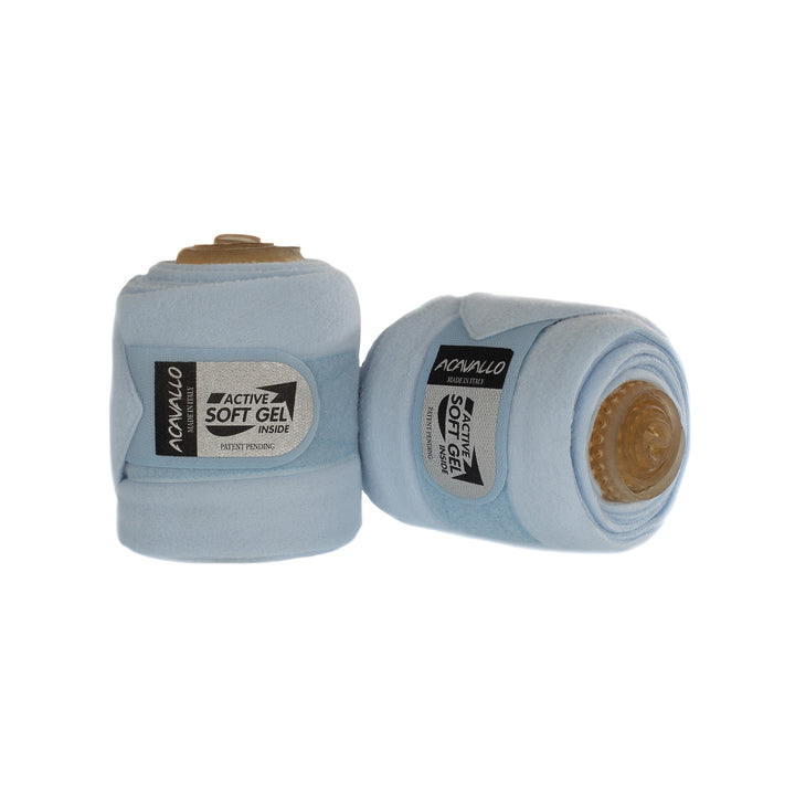 Acavallo Gel and Fleece Bandages - Light Blue