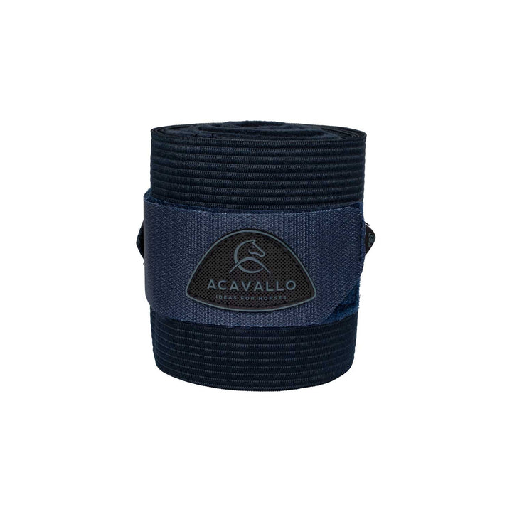 Acavallo Elasticated Exercise Bandages Fleece - Navy