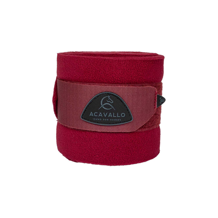 Acavallo Fleece Exercise Bandages - Burgundy