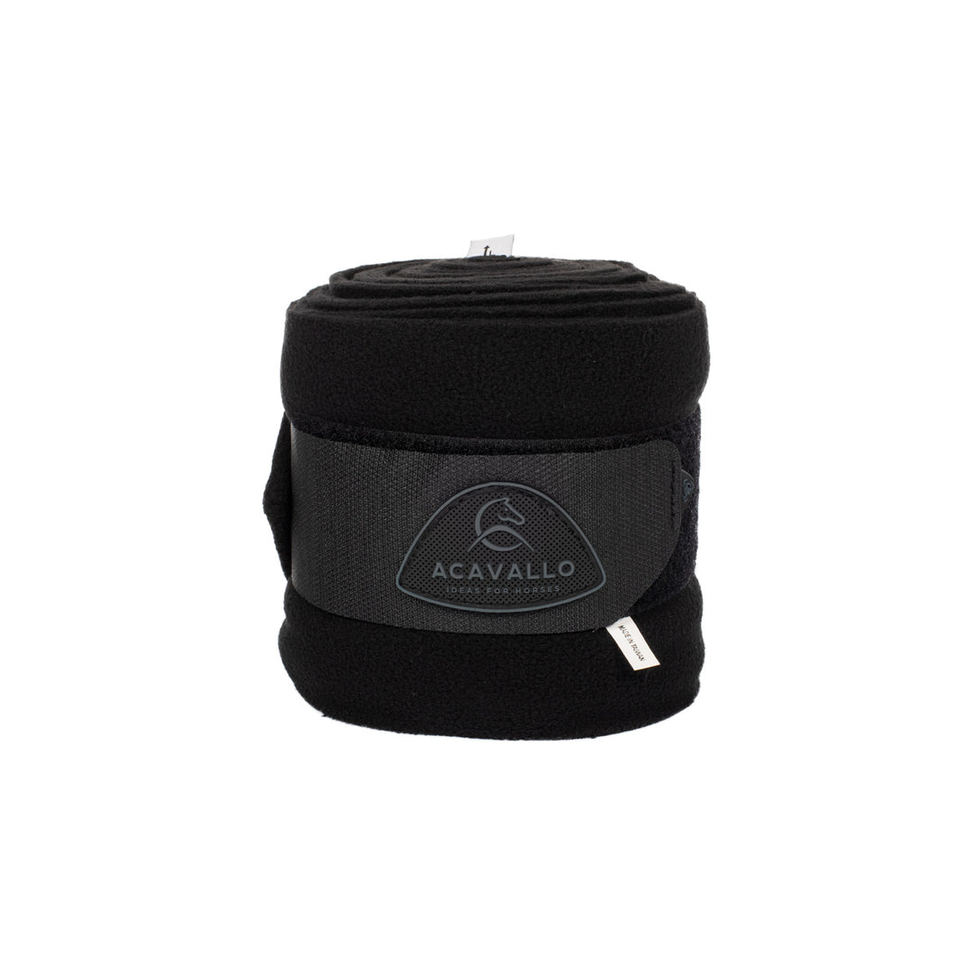 Acavallo Fleece Exercise Bandages - Black