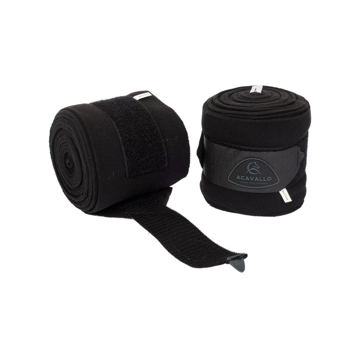Acavallo Fleece Exercise Bandages - Black