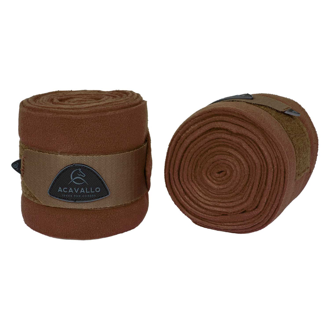 Acavallo Fleece Exercise Bandages - Brown