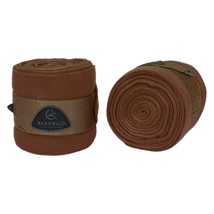 Acavallo Fleece Exercise Bandages - Brown
