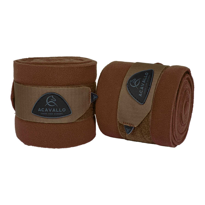 Acavallo Fleece Exercise Bandages - Brown