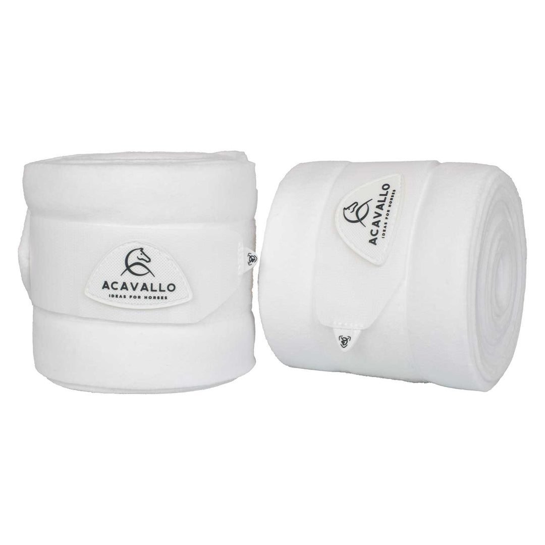 Acavallo Fleece Exercise Bandages - White