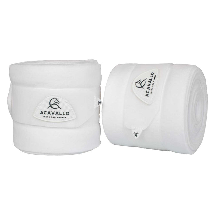 Acavallo Fleece Exercise Bandages - White