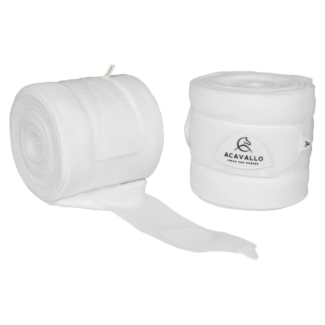 Acavallo Fleece Exercise Bandages - White