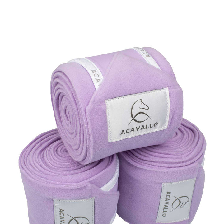 Acavallo Fleece Bandages - Lilla/White
