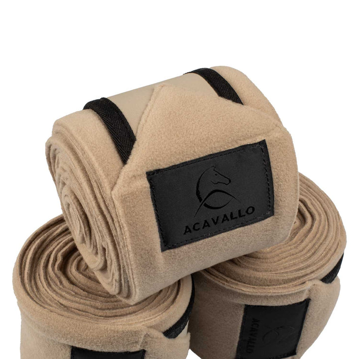 Acavallo Fleece Bandages - Sand/Black