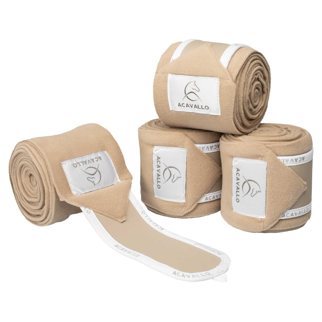 Acavallo Fleece Bandages - Sand/White