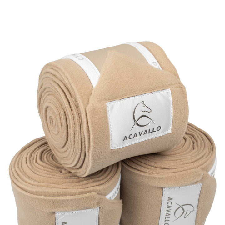 Acavallo Fleece Bandages - Sand/White