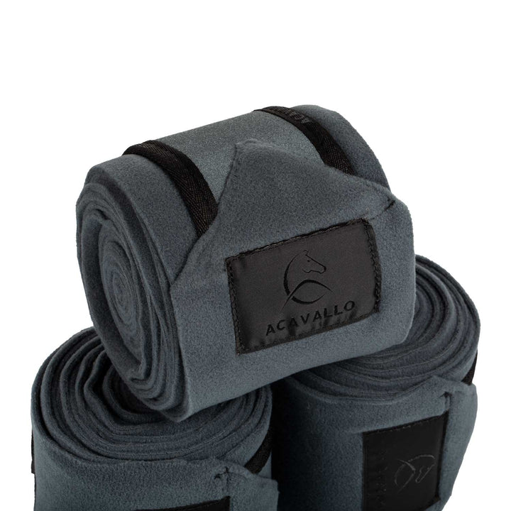 Acavallo Fleece Bandages - Smoke Dore/Black