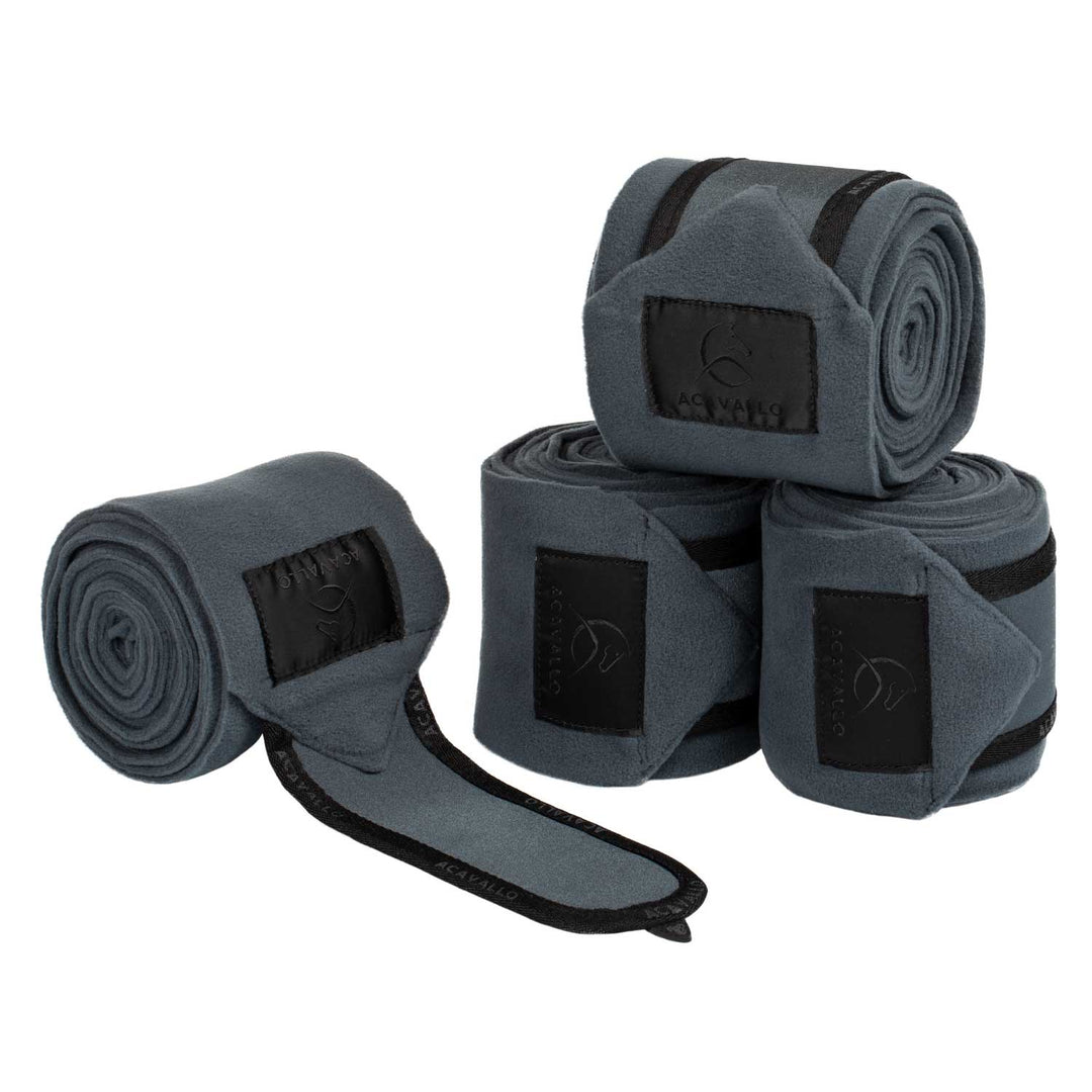 Acavallo Fleece Bandages - Smoke Dore/Black