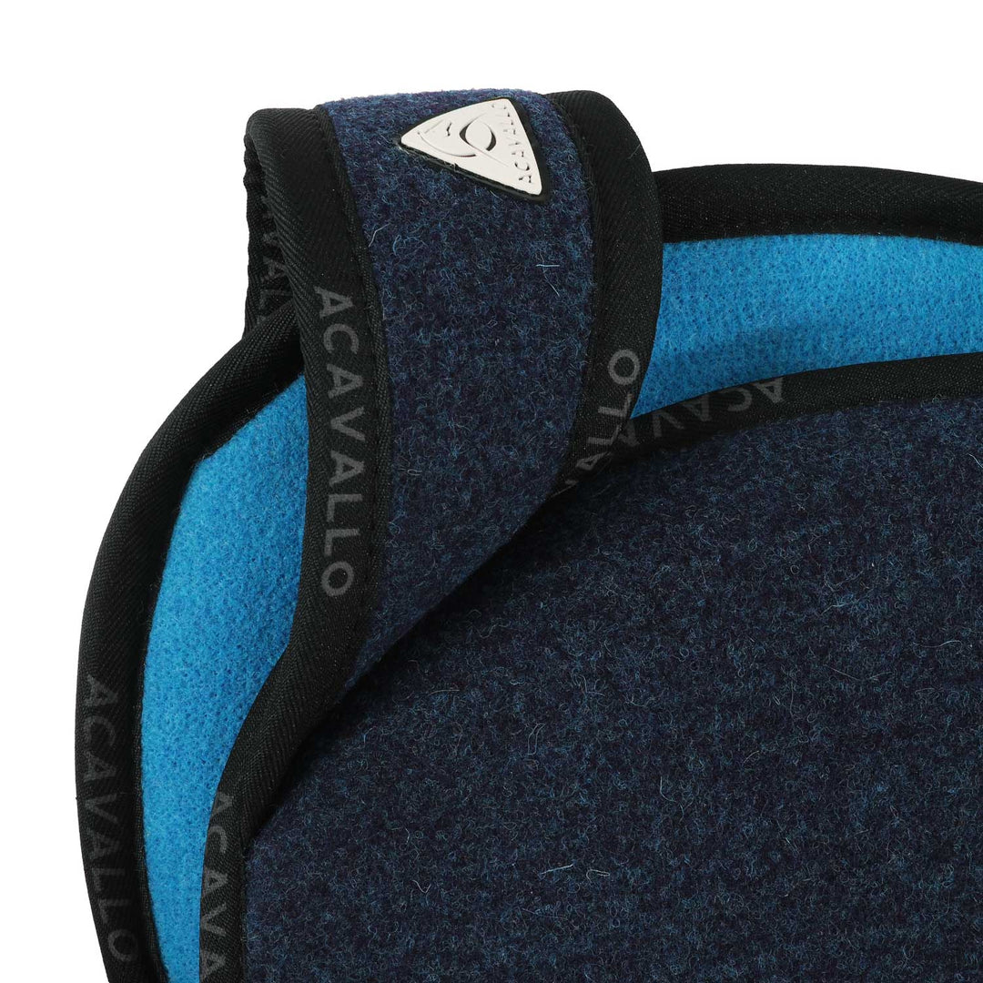 Acavallo Memory Foam Withers Free Double Felt Half Pad - Navy/Petrol