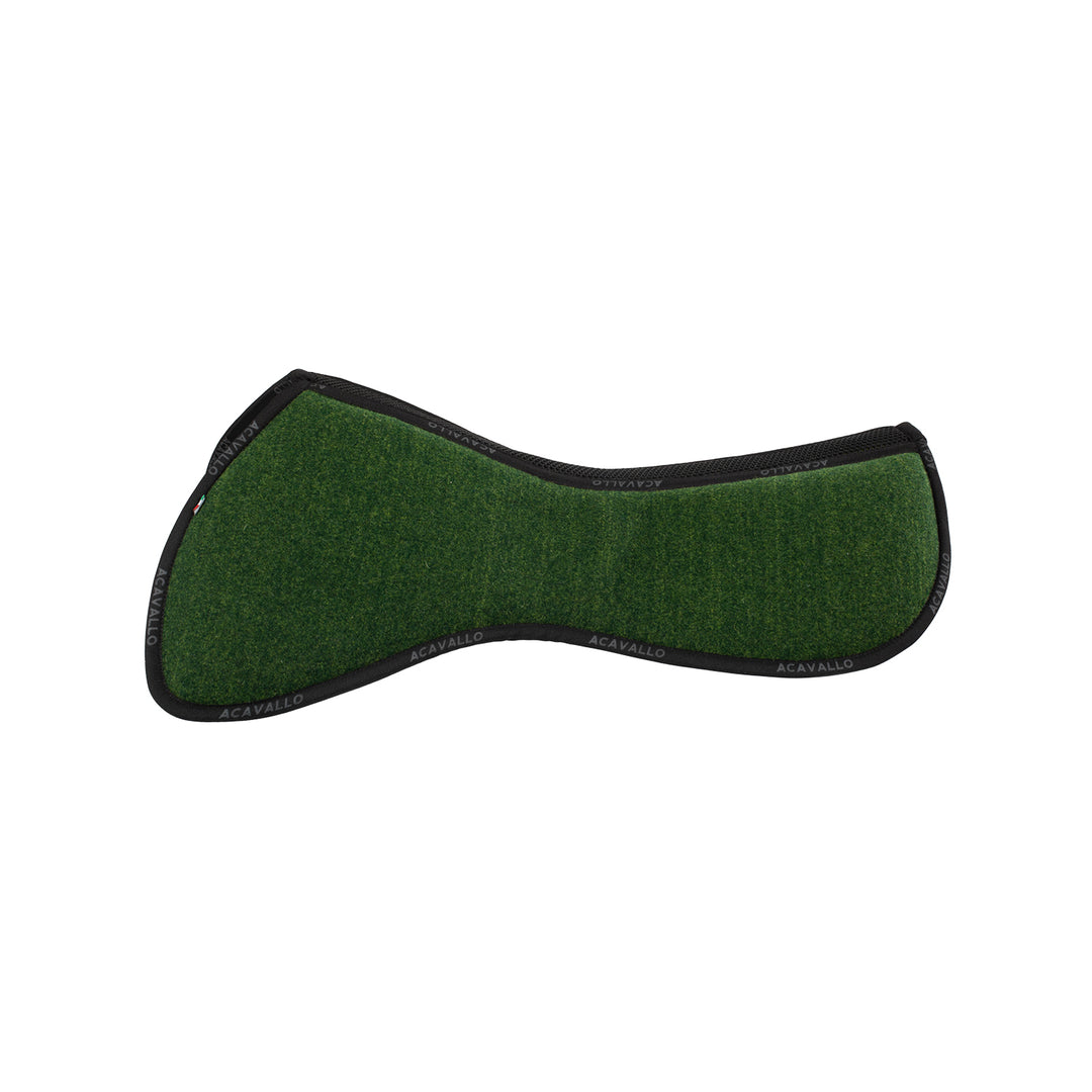 Acavallo Memory Foam Withers Free 3D Spacer Double Felt Half Pad - Forest/Green