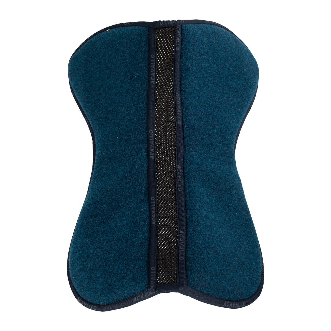 Acavallo Memory Foam Withers Free 3D Spacer Double Felt Half Pad - Navy/Petrol