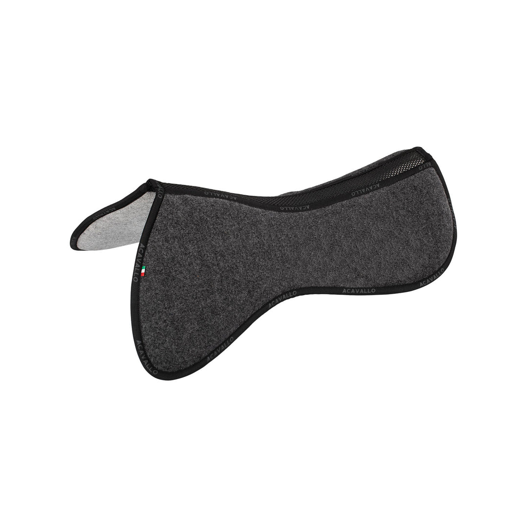 Acavallo Memory Foam Withers Free 3D Spacer Double Felt Half Pad - Charcoal/Grey