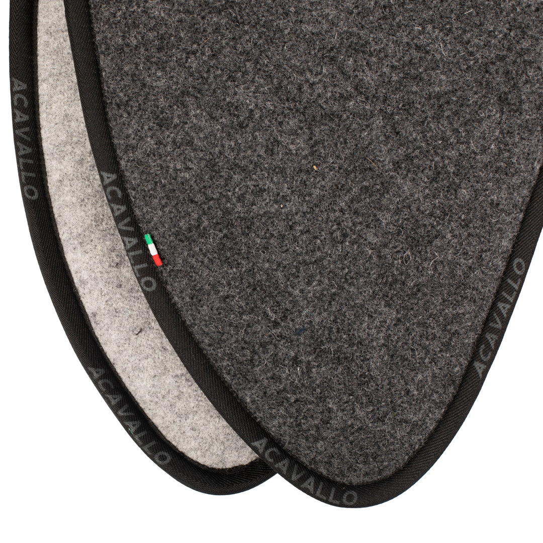 Acavallo Memory Foam Withers Free 3D Spacer Double Felt Half Pad - Charcoal/Grey