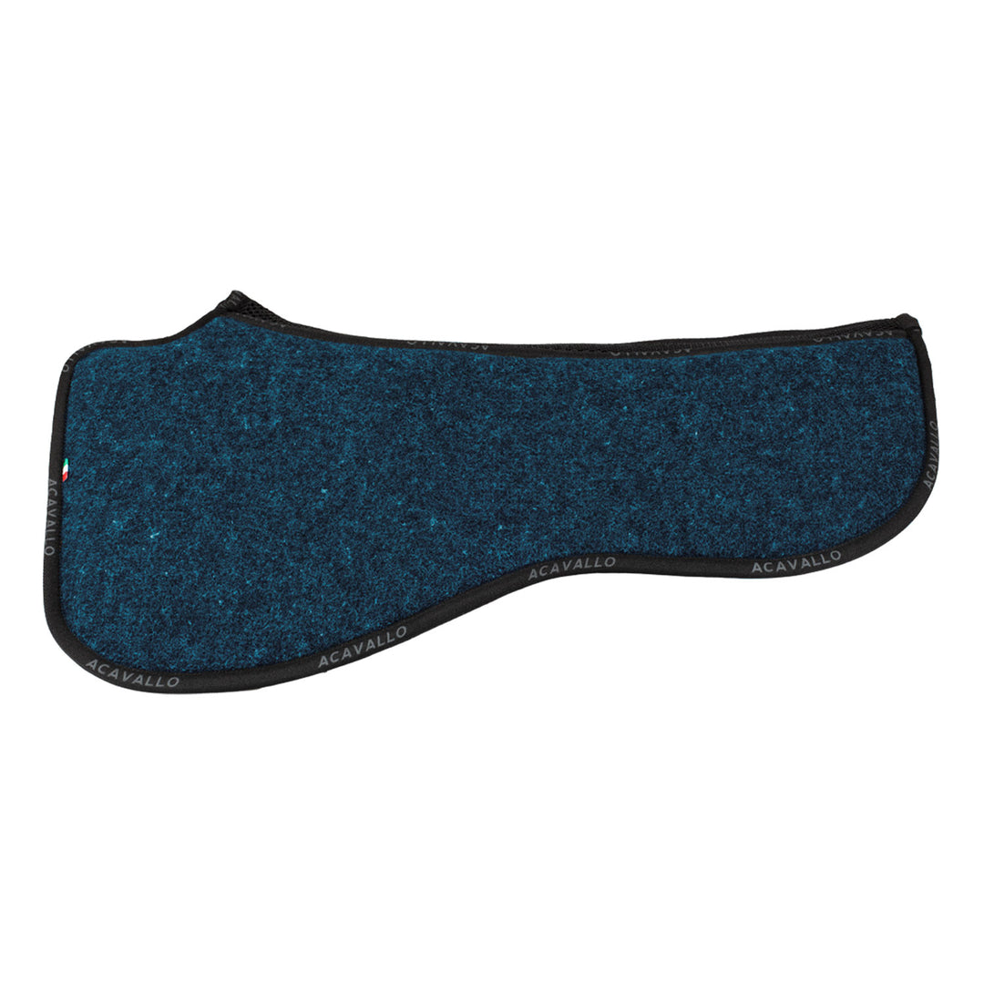 Acavallo Memory Foam 3D Spacer Double Felt Half Pad - Navy/Petrol